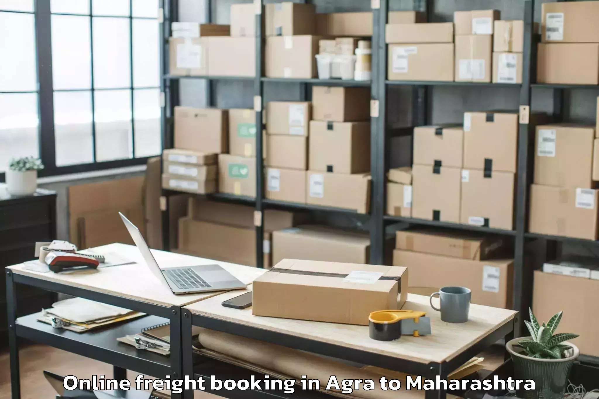 Trusted Agra to Nevasa Online Freight Booking